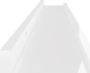 vidaXL Półki ścienne, 4 szt., wysoki połysk, białe, 100x9x3 cm 8