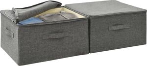 vidaXL Pojemniki, 2 szt., tkanina, 43x34x23 cm, antracytowe 3
