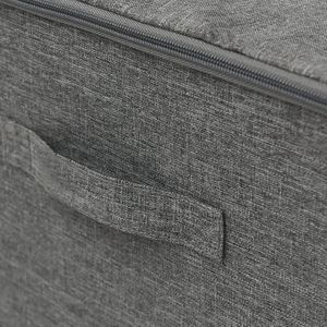 vidaXL Pojemniki, 2 szt., tkanina, 43x34x23 cm, antracytowe 5