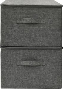 vidaXL Pojemniki, 2 szt., tkanina, 43x34x23 cm, antracytowe 8