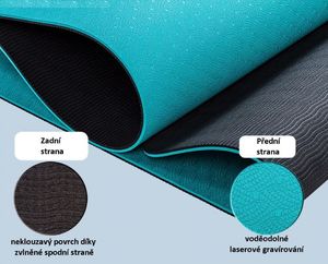 Movit Mata do ćwiczeń Yoga, 190 x 60 cm, ciemnozielona 3