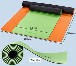Movit Mata do ćwiczeń Yoga, 190 x 60 cm, żółta 3