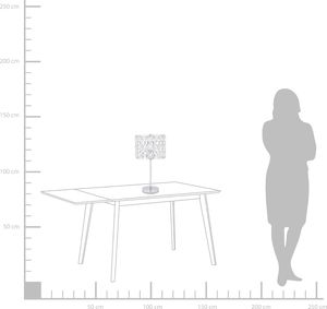 Lampa stołowa Shumee Lampa stołowa metalowa srebrna TENNA 2