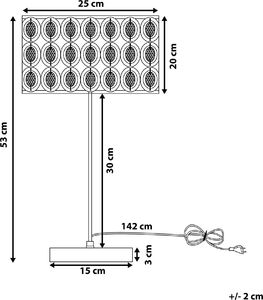 Lampa stołowa Shumee Lampa stołowa metalowa srebrna TENNA 7