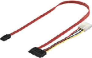 MicroConnect SATA - SATA 22-pin, 0.5m, Czerwony (PI17147) 1