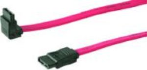 MicroConnect Kabel SATA 75cm, Wtyczka kątowa, rożowy (SAT15008A1) 1