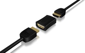 Adapter AV Icy Box HDMI - HDMI czarny (31604) 3