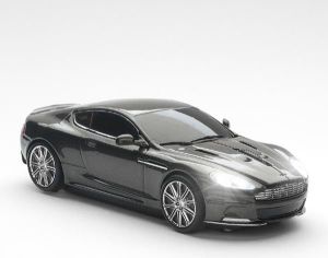 Mysz Aston Martin, optyczna, bezprzewodowa, srebrna 1