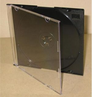 Box na 1 szt. CD, czarny, cienki, No Name, 5,2mm 1