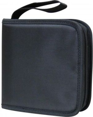 Segregator na 24 szt. CD, tekstylny, czarny, album, zamek błyskawiczny 2