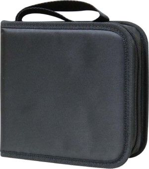 Segregator na 48 szt. CD, tekstylny, czarny, album, zamek błyskawiczny 2