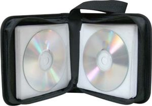 Segregator na 48 szt. CD, tekstylny, czarny, album, zamek błyskawiczny 3
