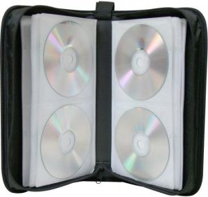 Segregator na 96 szt. CD, tekstylny, czarny, album, zamek błyskawiczny 3