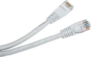 Patchcord UTP, Cat.5e, nieekranowany, 0.25m, biały 1