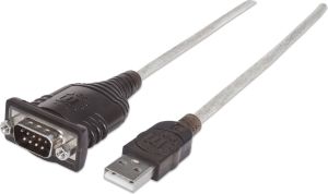 Kabel USB Manhattan USB-A - RS-232 1.8 m Przezroczysty (151849) 1