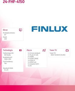 Telewizor Finlux 24-FHF-4150 LED 24'' HD Ready 3