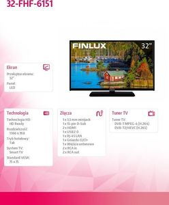 Telewizor Finlux 32-FHF-6151 LED 32'' HD Ready Android 5