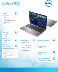 Laptop Dell Latitude 5520 (N009L552015EMEA_LTE) 8