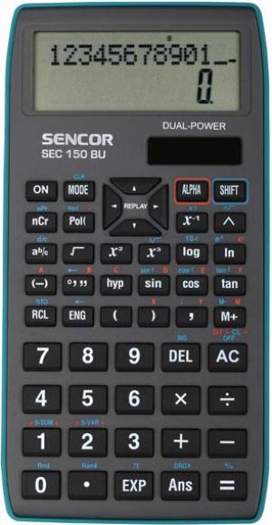 Kalkulator Sencor SEC 150 BU Szary niebieska ramka 1