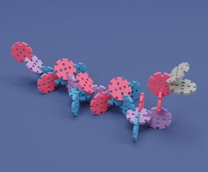 Marioinex Klocki Mini Waffle 200 el Koła Konstrtukcyjne 3