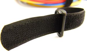 Organizer Wojtap Opaska rzepowa do kabli z klamrą 20x200 mm - czarna 4