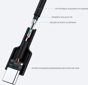 Kabel USB Aukey USB-A - USB-C 2 m Czarny (CB-CA2 OEM) 3