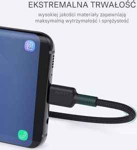 Kabel USB Aukey USB-A - USB-C 2 m Czarny (CB-CA2 OEM) 4