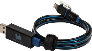 Kabel USB Realpower USB-A - Lightning 0.75 m Niebieski (185961) 1