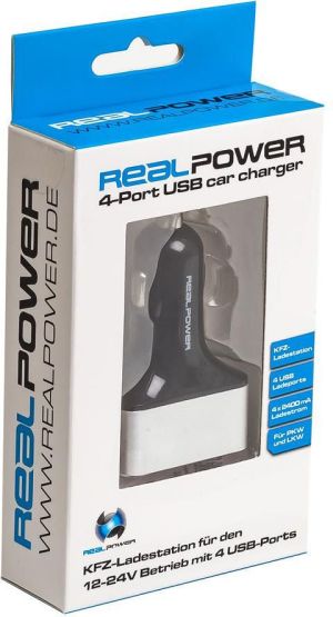 Ładowarka Realpower 4x USB-A 2.4 A  (176636) 2