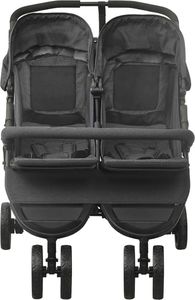 Wózek vidaXL Wózek spacerowy dla bliźniaków, antracytowy, stalowy 2