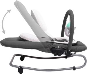 vidaXL Bujaczek niemowlęcy, antracytowy, stalowy 7