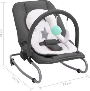 vidaXL Bujaczek niemowlęcy, antracytowy, stalowy 8