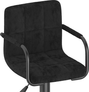 vidaXL Hokery, 2 szt., czarne, obite aksamitem 7