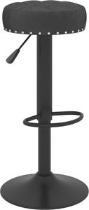 vidaXL Stołki barowe, 2 szt., czarne, obite aksamitem 2
