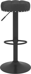vidaXL Stołki barowe, 2 szt., czarne, obite aksamitem 3