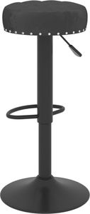 vidaXL Stołki barowe, 2 szt., czarne, obite aksamitem 5