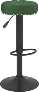 vidaXL Stołki barowe, 2 szt., ciemnozielone, obite aksamitem 2