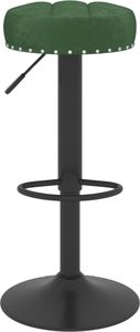 vidaXL Stołki barowe, 2 szt., ciemnozielone, obite aksamitem 3