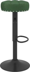 vidaXL Stołki barowe, 2 szt., ciemnozielone, obite aksamitem 4