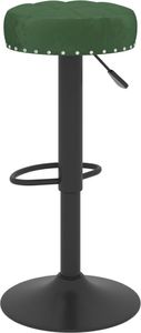 vidaXL Stołki barowe, 2 szt., ciemnozielone, obite aksamitem 5