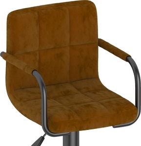 vidaXL Hokery, 2 szt., brązowe, tapicerowane aksamitem 6