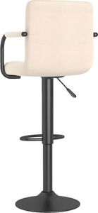 vidaXL Hoker, kremowy, obity tkaniną 5