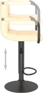 vidaXL Hoker, kremowy, obity aksamitem 5