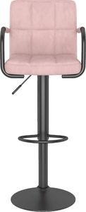 vidaXL Hoker, różowy, obity aksamitem 2