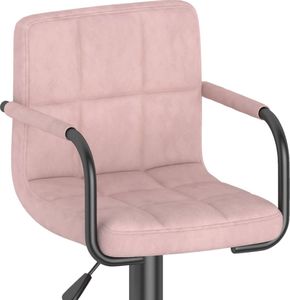 vidaXL Hoker, różowy, obity aksamitem 6