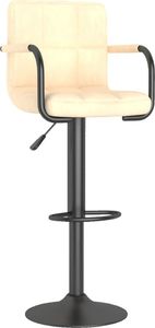 vidaXL Hokery, 2 szt., kremowe, obite aksamitem 2