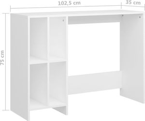 Biurko vidaXL 808341 Białe 102.5 cm x 35 cm 6