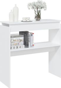 vidaXL Stolik konsolowy, biały, 80x30x80 cm, płyta wiórowa 3