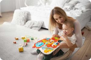 Ricokids Pchacz stolik edukacyjny 2w1 RK-810 biało-czerwony 7