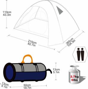 Namiot turystyczny King Camp Namiot King Camp Seine 2 KT3081 pomarańczowy Zielony 4